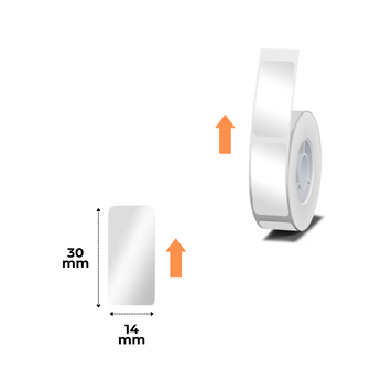 NIIMBOT Etykiety Naklejki Srebro 14х30 mm 210 szt do B18, N1