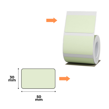 NIIMBOT Etykiety Naklejki Jasnozielony 50х30 mm 230 szt do B1, B21/B21 Pro, B3S/B31, B4