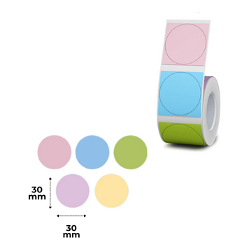 NIIMBOT Etykiety Naklejki Okrągłe Kolorowy 31х31 mm 210 szt do B1, B21/B21 Pro, B3S/B31, B4