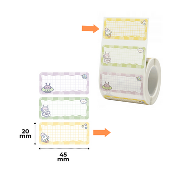 NIIMBOT Etykiety Naklejki z obrazem szkoła 45x20 mm 320 szt do B1, B21/B21 Pro, B3S/B31, B4