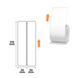 NIIMBOT Etykiety Naklejki Biały 20x170 mm*2 linie 90 szt (40x170 mm 45 szt) do B1, B21/B21 Pro, B3S/B31, B4