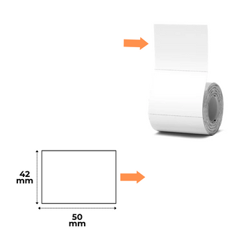 NIIMBOT Etykiety Naklejki Biały specjalny 50x42 mm 170 szt do B1, B21/B21 Pro, B3S/B31, B4