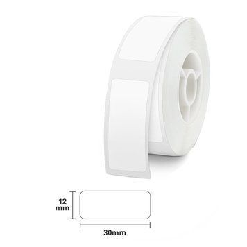 NIIMBOT Etykiety Naklejki Biały 12х30 mm 195 szt do D110/D110_M, D11/D11_H, D101, H1S