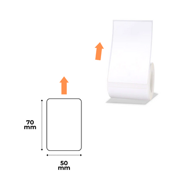 NIIMBOT Etykiety Naklejki Biały 50х70 mm 110 szt do B1, B21/B21 Pro, B3S/B31, B4