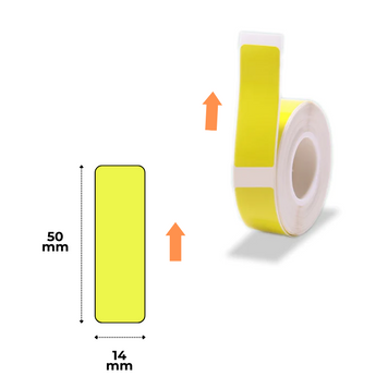 NIIMBOT Etykiety Naklejki Ż&oacute;łty 14х50 mm 125 szt do B18, N1