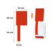 NIIMBOT Etykiety Naklejki Czerwony do Kabli 25х78 mm 100 szt do B1, В21/B21 Pro, B3S/B31, B4