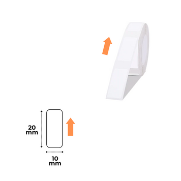 NIIMBOT Etykiety Naklejki Biały 10x20 mm 265 szt do D110/D110_M, D11/D11_H, D101, H1S