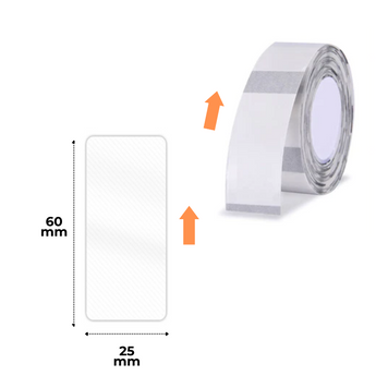 NIIMBOT Etykiety Naklejki Transparentne 25х60 mm 110 szt do D101