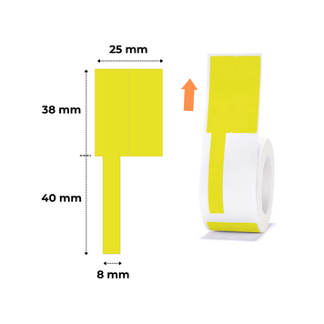 NIIMBOT Etykiety Naklejki Ż&oacute;łty do Kabli 25х78 mm 100 szt do B1, В21/B21 Pro, B3S/B31, B4