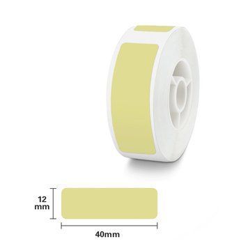 NIIMBOT Etykiety Naklejki Pastelowy Ż&oacute;łty 12х40 mm 160 szt do D110/D110_M, D11/D11_H, D101, H1S
