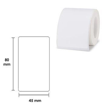 NIIMBOT Etykiety Naklejki Biały 45х80 mm 95 szt do B1, B21/B21 Pro, B3S/B31, B4