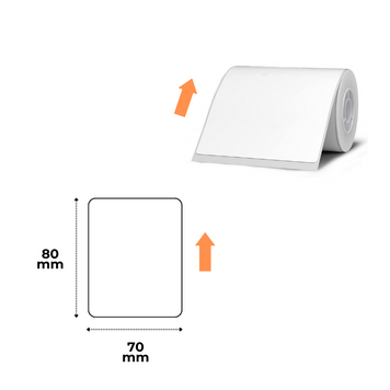 NIIMBOT Etykiety Naklejki Biały 70х80 mm 95 szt do B3S/B31/B4
