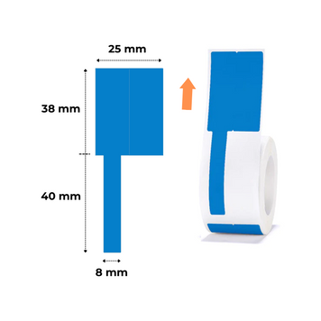 NIIMBOT Etykiety Naklejki Niebieskie do Kabli 25х78 mm 100 szt do B1, В21/B21 Pro, B3S/B31, B4