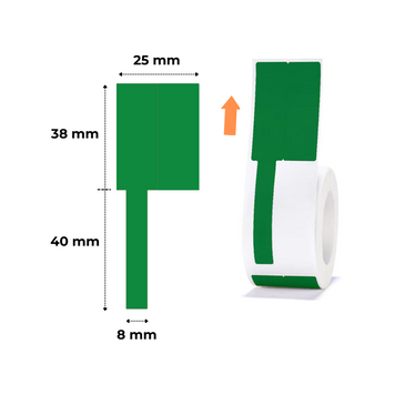 NIIMBOT Etykiety Naklejki Zielone do Kabli 25х78 mm 100 szt do B1, В21/B21 Pro, B3S/B31, B4