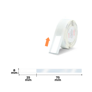 NIIMBOT Etykiety Naklejki Transparentne Biały 8x100 mm 60 szt do D110/D110_M, D11/D11_H, D101, H1S
