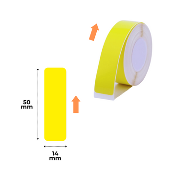 NIIMBOT Etykiety Naklejki Ż&oacute;łty 14х50 mm 125 szt do D110/D110_M, D11/D11_H, D101, H1S