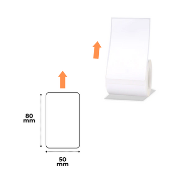 NIIMBOT Etykiety Naklejki Biały 50х80 mm 95 szt do B1, B21/B21 Pro, B3S/B31, B4