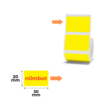 NIIMBOT Etykiety Naklejki Ż&oacute;łty Czerwony Wydruk 30x20 mm 315 szt do B1, B21/B21 Pro, B3S/B31, B4