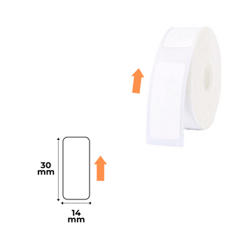 NIIMBOT Etykiety Naklejki Biały 14х30 mm 195 szt do D110/D110_M, D11/D11_H, D101, H1S