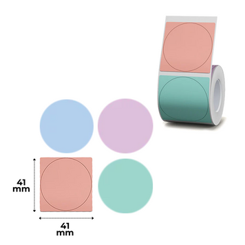 NIIMBOT Etykiety Naklejki Okrągłe Kolorowy 41х41 mm 175 szt do B1, B21/B21 Pro, B3S/B31, B4