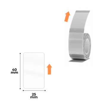 NIIMBOT Etykiety Naklejki Transparentne 25х40 mm 160 szt do D101