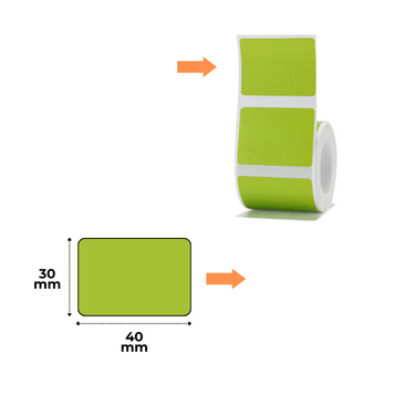 NIIMBOT Etykiety Naklejki Zielone 40х30 mm 230 szt do B1, B21/B21 Pro, B3S/B31, B4