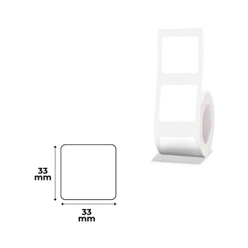 NIIMBOT Etykiety Naklejki Biały 33х33 mm 215 szt do B1, B21/B21 Pro, B3S/B31, B4