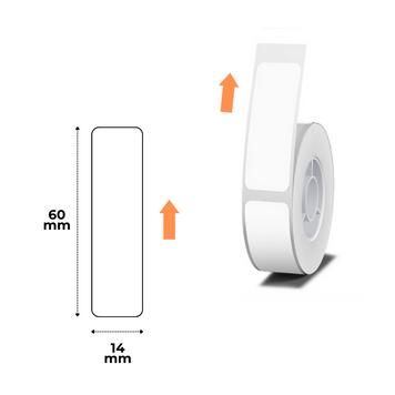 NIIMBOT Etykiety Naklejki Biały 14х60 mm 110 szt do B18, N1