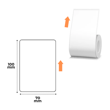 NIIMBOT Etykiety Naklejki Biały 70x100 mm 75 szt do B3S/B31/B4
