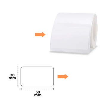 NIIMBOT Etykiety Naklejki Biały matowe 50x30 mm 230 do B1, B21/B21 Pro, B3S/B31, B4