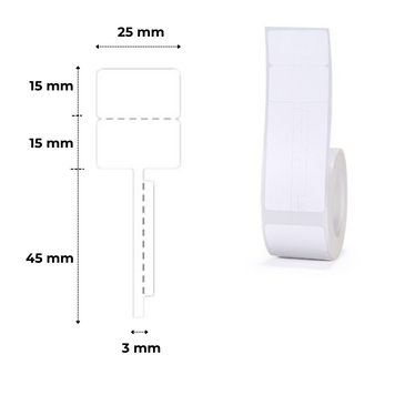 NIIMBOT Etykiety Naklejki do Biżuterii 25х75 mm 100 szt do B1, B21/B21 Pro, B3S/B31, B4