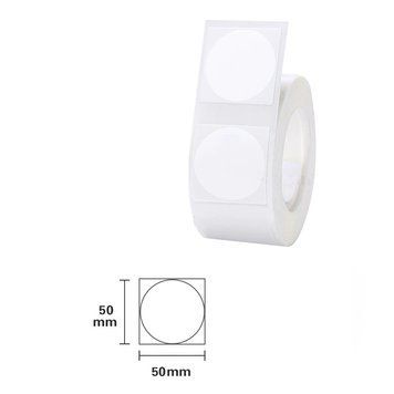 NIIMBOT Etykiety Naklejki Okrągłe Biały 50х50 mm 150 szt do B1, B21/B21 Pro, B3S/B31, B4