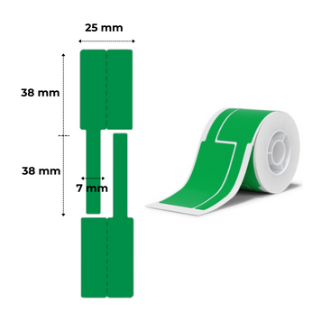 NIIMBOT Etykiety Naklejki Zielone do Kabli 25х76 mm 200 szt do B1, В21/B21 Pro, B3S/B31, B4