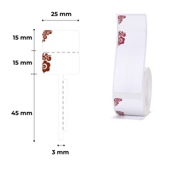 NIIMBOT Etykiety Naklejki do Biżuterii Z obrazem DeepRed 25х75 mm 100 szt do B1, B21/B21 Pro, B3S/B31, B4