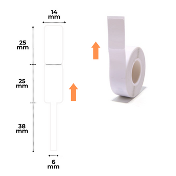NIIMBOT Etykiety Naklejki Biały do Kabli 14х88 mm 75 szt do B18, N1