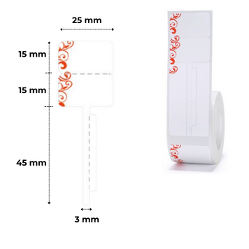 NIIMBOT Etykiety Naklejki do Biżuterii Z obrazem Pattern 25х75 mm 100 szt do B1, B21/B21 Pro, B3S/B31, B4