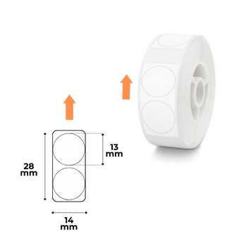 NIIMBOT Etykiety Naklejki Okrągłe Biały 14х28 mm 200 szt do B18, N1