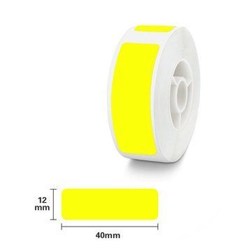 NIIMBOT Etykiety Naklejki Ż&oacute;łty 12х40 mm 160 szt do D110/D110_M, D11/D11_H, D101, H1S