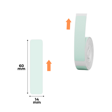 NIIMBOT Etykiety Naklejki Miętowe 14x60 mm 110 szt do D110/D110_M, D11/D11_H, D101, H1S