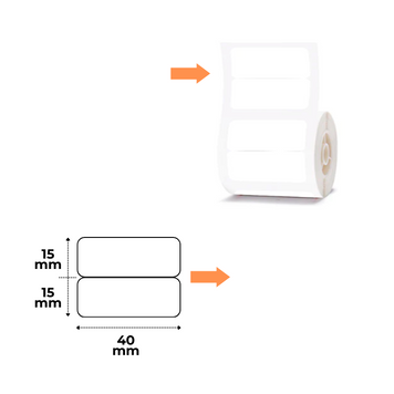 NIIMBOT Etykiety Naklejki Biały 40х15 mm 460 szt do B1, B21/B21 Pro, B3S/B31, B4