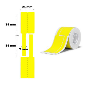 NIIMBOT Etykiety Ż&oacute;łty do Kabli 25х76 mm 200 szt do B1, В21/B21 Pro, B3S/B31, B4