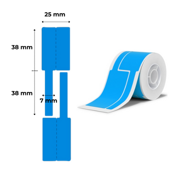 NIIMBOT Etykiety Naklejki Niebieskie do Kabli 25х76 mm 200 szt do B1, В21/B21 Pro, B3S/B31, B4